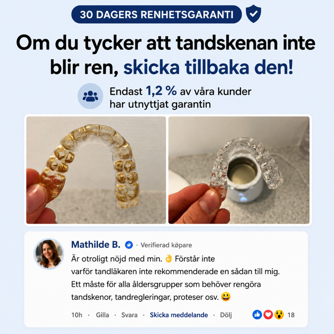 OraPod – Ultraljudsrengörare för tandskenor