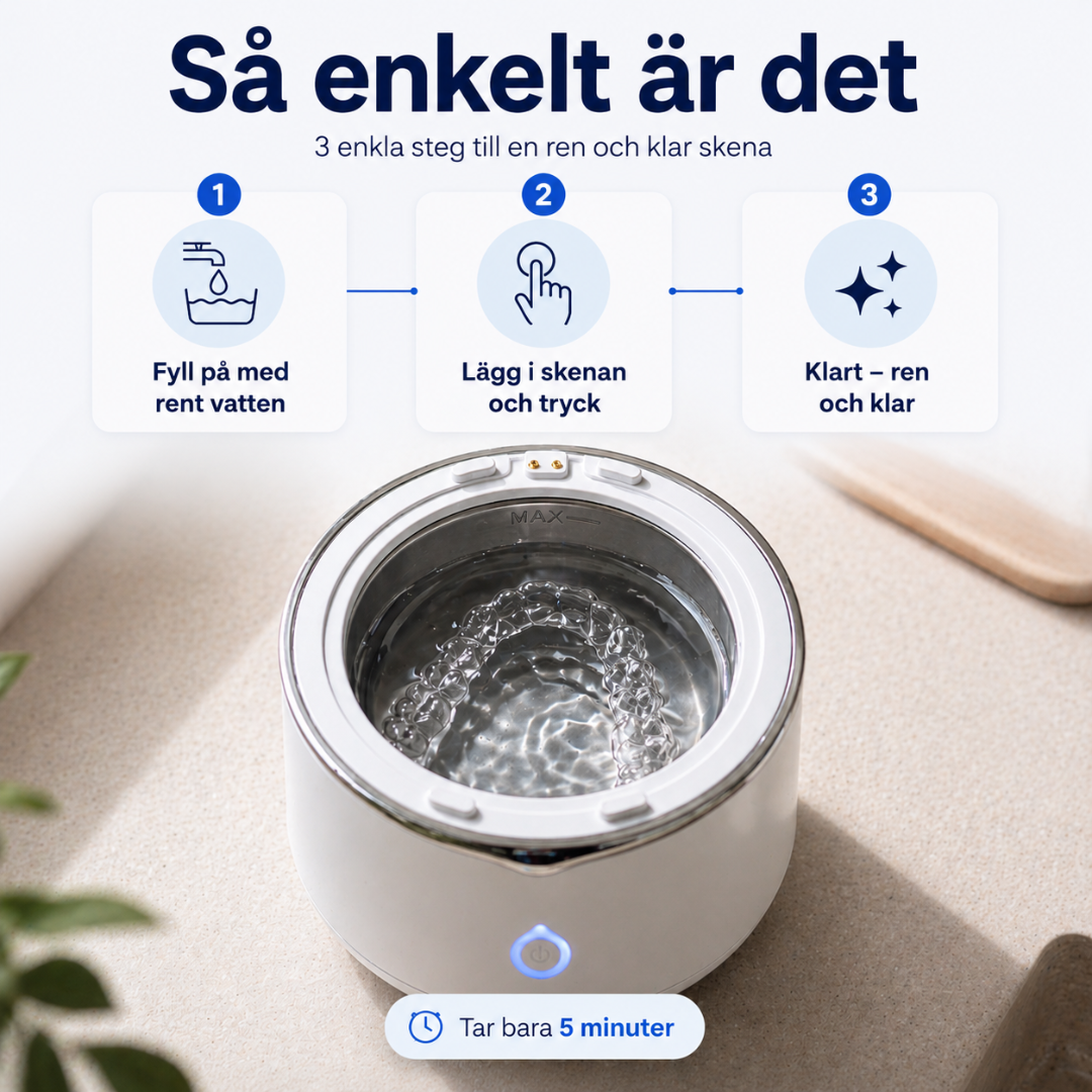 OraPod – Ultraljudsrengörare för tandskenor