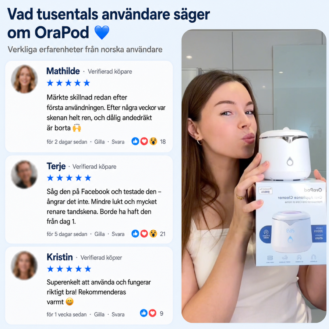 OraPod – Ultraljudsrengörare för tandskenor