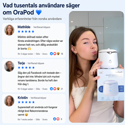 OraPod – Ultraljudsrengörare för tandskenor